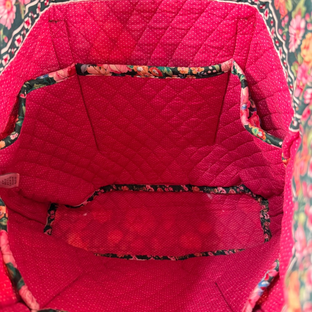 Vera Bradley Quilted Floral Tote Bag Purse Springtime Toggle Closure Vtg NWT USA - Picture 11 of 13